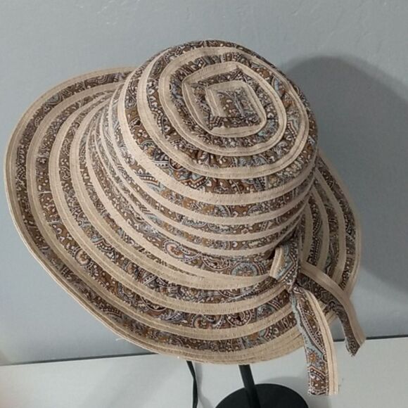 Magid Hats Tan and Brown w/ Paisley Print - Picture 4 of 12